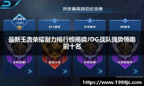 最新王者荣耀耐力排行榜揭晓JDG战队强势领跑前十名